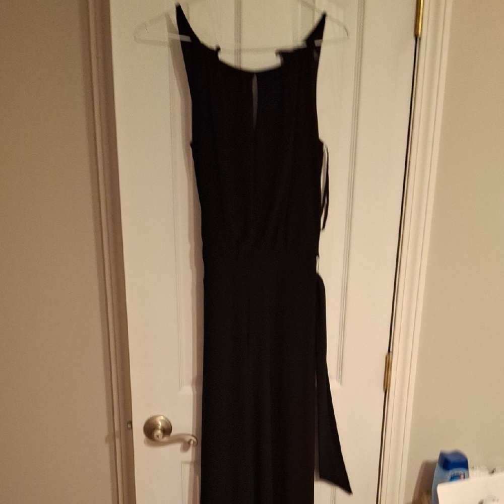 White House Black Market Black Asymmetrical Sheath Dress